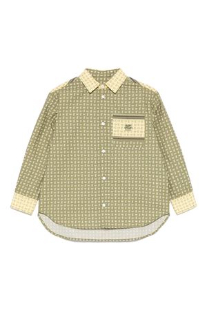 green cotton shirt ETRO KIDS | GW5P00P0476724GL